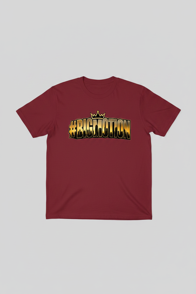 #BIGMOTION Crown Burgundy T-Shirt