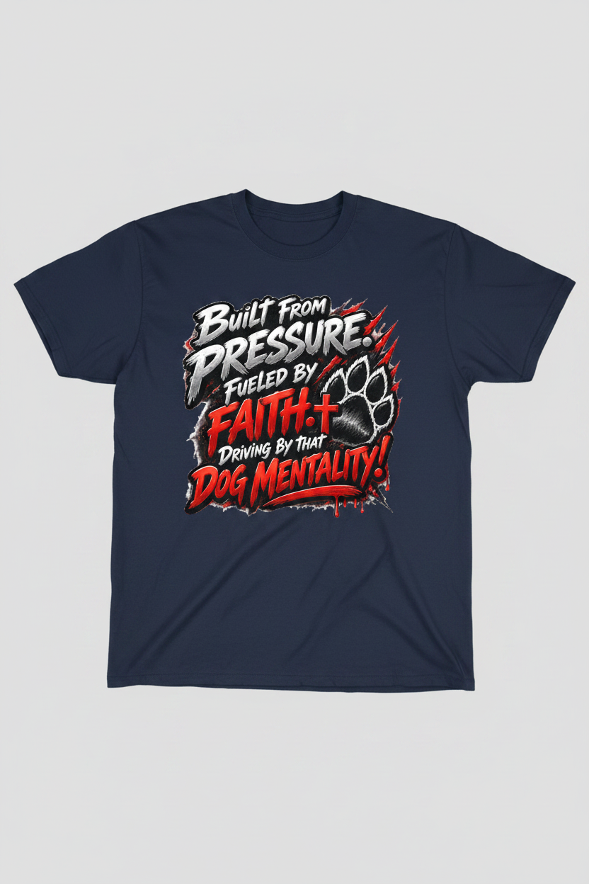 Built From Pressure Red Claw Navy T-Shirt