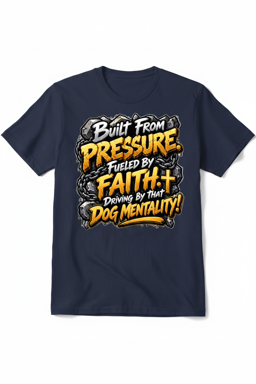 Built From Pressure Navy T-Shirt