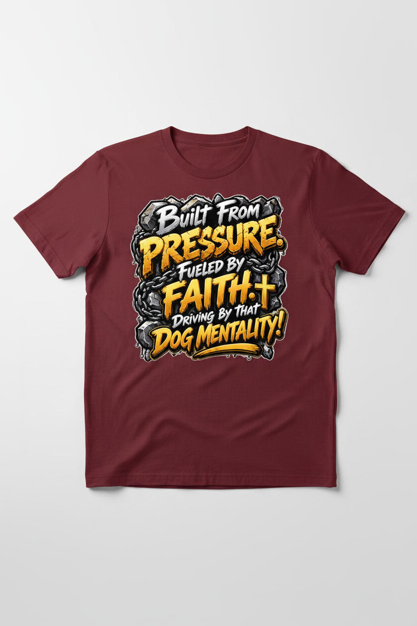 Built From Pressure Burgundy T-Shirt